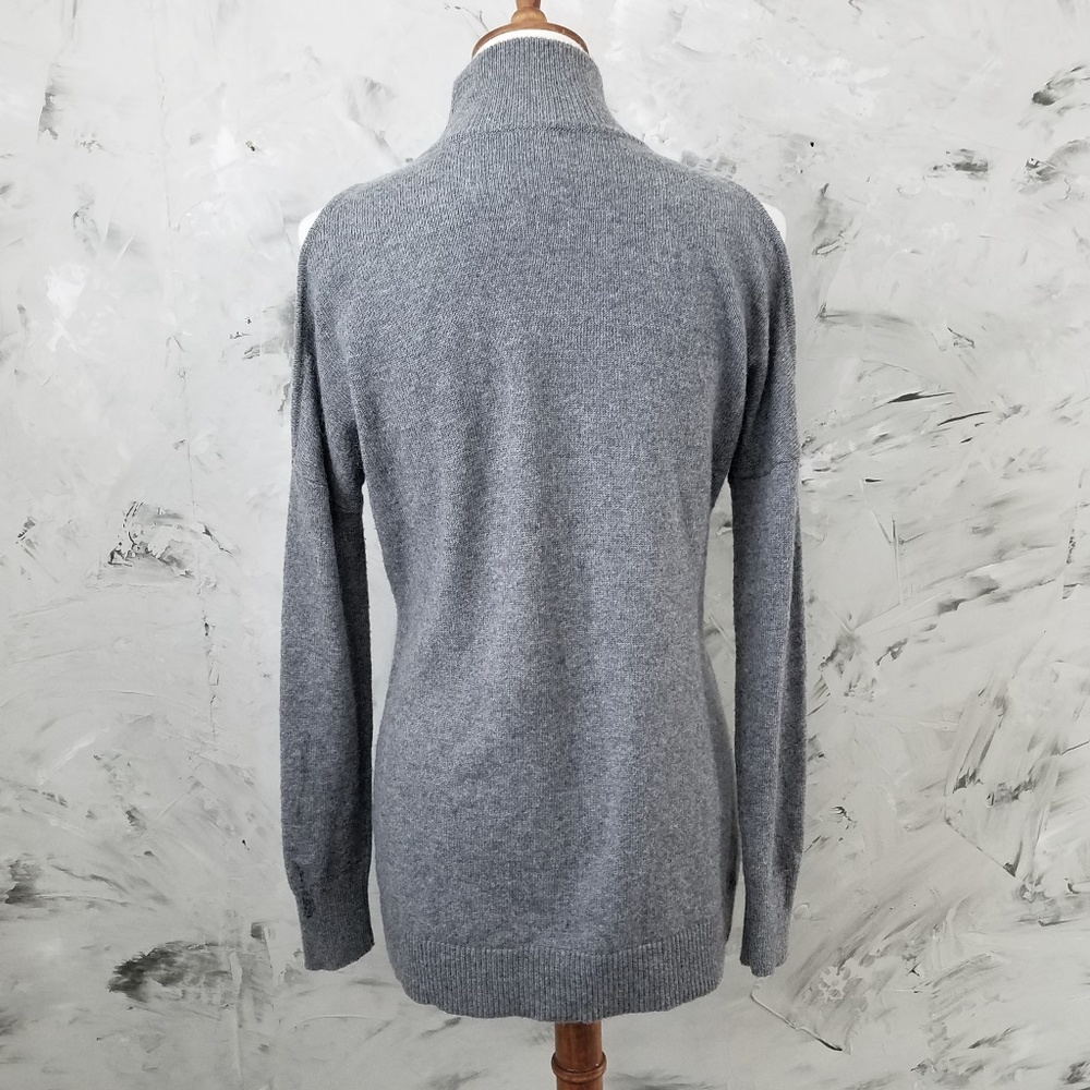 Halogen Grey Split Sleeve Cashmere Pullover - image 5